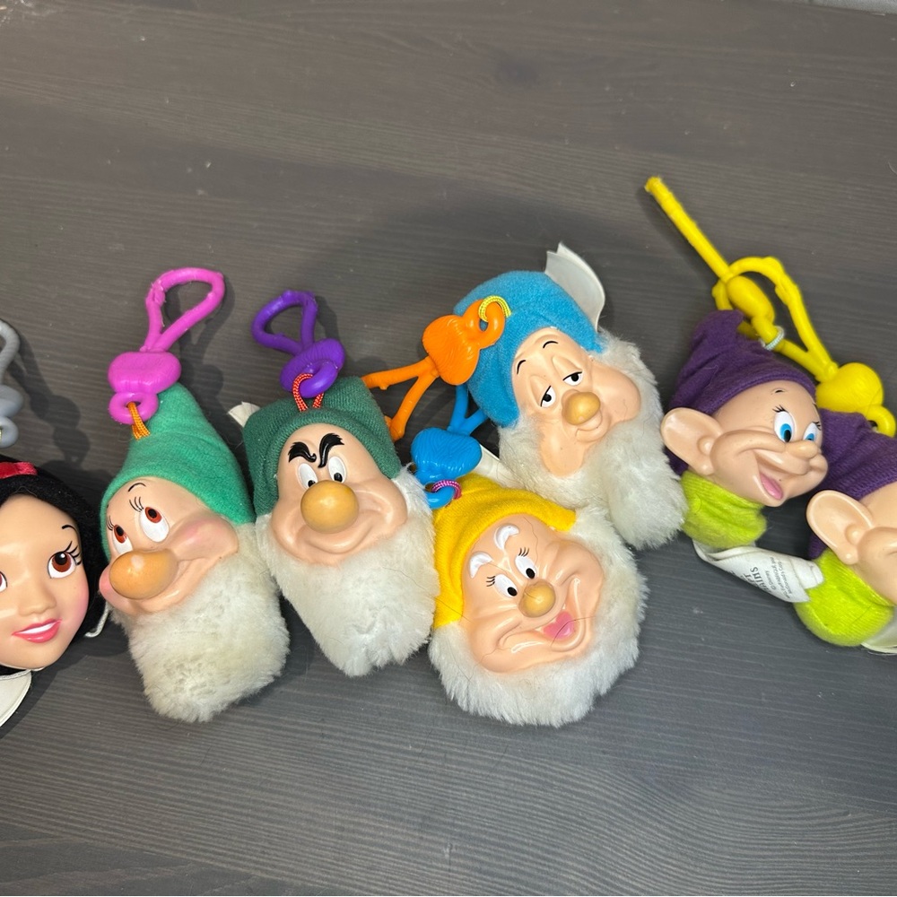 Disney and McDonald’s Snow White and 7 Dwarfs Plush Keychains -